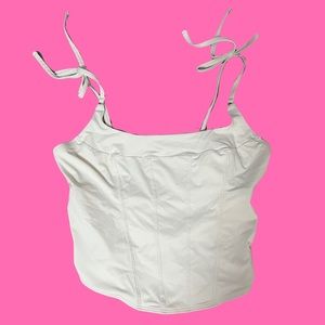 Hollister corset tie straps crop top